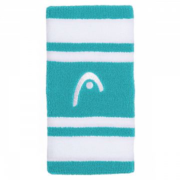 Head Striped Wristband 5'' Turquoise / White - 2 szt.